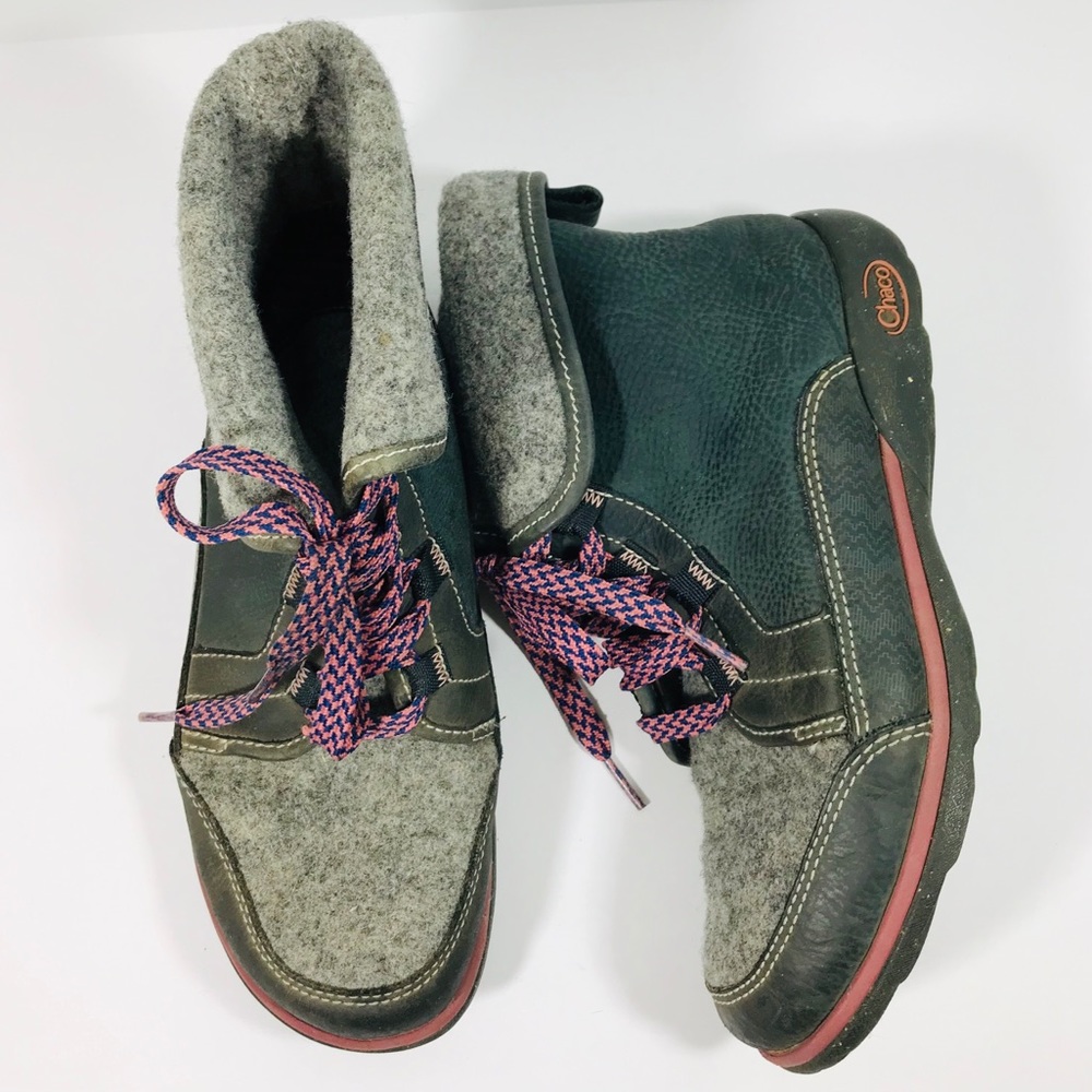 Chaco “Barbary” Leather & Wool Boots EUC